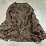 2025  25/3 SN149 ramie printed hand-buckled light retro shirt