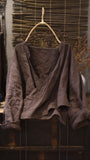 2025  22/7 Mulberry, early autumn literary and retro linen stand-up collar diagonal placket with shoulder-length short small cardigan