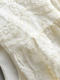 apricot heavy industry embroidered lace shirt is thin and covers the meat  summer new bow sleeveless blouse C036