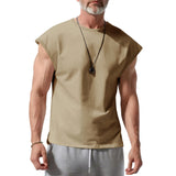 KKBOXLY 2025 24 2025 trade hot-selling men's clothing summer new sleeveless t-shirt youth casual loose solid color thin vest t-shirt men