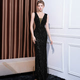 2025 Evening dress, socialite style, light luxury temperament, high-end banquet, high-end sense, heavy industry sequins, long and thin dress