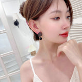2025 2023 new s925 silver needle high-end earrings trendy elegant niche temperament hollow rose pearl earrings