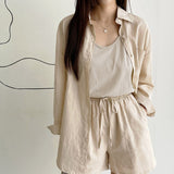 Korean ins style bamboo cotton suspender top summer new U-neck versatile casual sleeveless vest women's clothing can be worn outside
