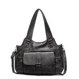 Large capacity retro versatile tote bag women's spring new fashion commuter shoulder bag short trip messenger bag