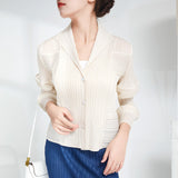 2025 high-end pleated short coat women's spring and autumn new bud design niche cardigan shawl top