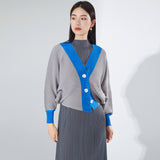 2025 Knitted cardigan autumn women's loose bat sleeve single-breasted temperament Korean version of gentle style versatile long-sleeved cardigan jacket