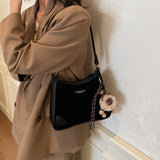 KKBOXLY 2025 Premium texture small bag women's popular new Korean version trendy fashion contrasting color portable oblique span niche versatile bucket bag