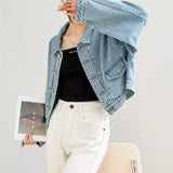 Pure cotton retro exquisite embroidered denim jacket women's spring and autumn new fashion versatile comfortable top
