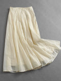 Solid color high waist and thin romantic elegant temperament swinging umbrella skirt fairy long skirt skirt A-shaped skirt K906