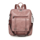 retro women's backpack new high-end PU soft leather dual-purpose shoulder bag large-capacity commuter backpack women
