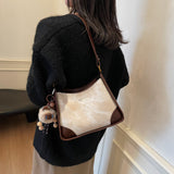 KKBOXLY 2025 Premium texture small bag women's popular new Korean version trendy fashion contrasting color portable oblique span niche versatile bucket bag