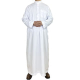 kkboxly  Men's Saudi Arabic Thobe Jubba Dishdasha Long Sleeve Robe, Islamic Abaya Dress, Ramadan Muslim Dress Middle East Islamic Clothing