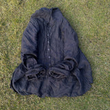2025  Su Nian Weiyang 23/11 See you again, loose thickened ramie turtleneck cardigan button shirt in autumn and winter
