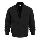 KKBOXLY Cross-border  autumn suede solid color men's zipper jacket casual retro long-sleeved cardigan jacket men