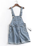 Z500 sweet girl denim overalls summer new retro loose curled wide-leg shorts suspender jumpsuit