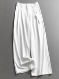 Smudge loose and thin, wrinkled streamer sleeveless shirt can be matched with a complete set of wide-leg pants women's suit X994.