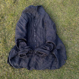 2025  Su Nian Weiyang 23/11 See you again, loose thickened ramie turtleneck cardigan button shirt in autumn and winter