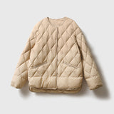 2025 Japanese light luxury down jacket, macaron color  winter new fashion women's light and thin women's short jacket