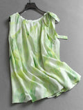 Smudge loose and thin, wrinkled streamer sleeveless shirt can be matched with a complete set of wide-leg pants women's suit X994.