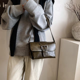 KKBOXLY 2025 Maillard retro underarm bag women's popular new trendy high-end textured women's bag shoulder bag crossbody small square bag