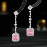 2025 S925 silver needle light luxury high-end earrings trendy fashion atmosphere banquet dress with long modified face earrings