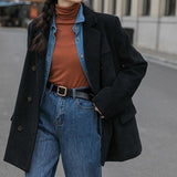 Spring and Autumn New Korean Edition Coffee Corduroy Jacket Commuter Versatile Shoulder Stacked Retro Casual Jacket Women