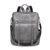 retro women's backpack new high-end PU soft leather dual-purpose shoulder bag large-capacity commuter backpack women