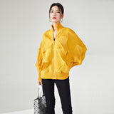 2025 Thick coat women's loose large size baseball jacket women's ins tide fashion casual sweater pleated outer clothes