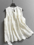 apricot heavy industry embroidered lace shirt is thin and covers the meat  summer new bow sleeveless blouse C036