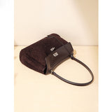 2025 popular New Autumn and Winter Premium Frosted Cowhide Medieval Underarm Bag Kelly Bag Portable One Shoulder Crossbody Large Bag Women's Bag