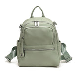 2025 2025 new solid color soft leather high-end backpack fashion trend lightweight multi-purpose women's bag leisure bag