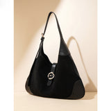 2025 popular large capacity suede tote bag women's underarm bag popular new shoulder bag retro, commuter cowhide small