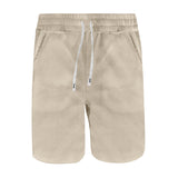 KKBOXLY popular summer loose sports and leisure versatile five-point pants lace-up solid color heavy twill premium texture shorts
