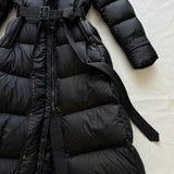 2025 Long waist slim down jacket, thick black coat, high-end Pinghu women's clothing 90 white duck down hooded winter