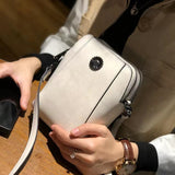 Oil wax cowhide small bag women's  new shoulder messenger bag women's fashion temperament leather women's bag mobile phone bag tide