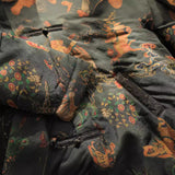 imitation fragrant cloud yarn light sports padded jacket, Guochao copper ammonia printing placket button cotton coat M22460