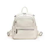 2025 2025 new solid color soft leather high-end backpack fashion trend lightweight multi-purpose women's bag leisure bag