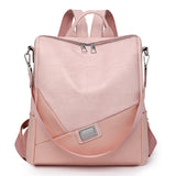 2025 2025 new backpack female Korean version versatile fashion large capacity soft leather simple travel backpack casual student bag