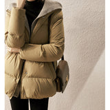 2025 High-end 95 white goose down jacket, removable hooded women's  women's clothing wholesale supply jacket versatile