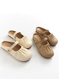 Soft-soled bag head half slippers women's outer wear spring and summer new popular half-support single shoes women's British style shoes drag women M830