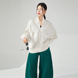 2025 Thick coat women's loose large size baseball jacket women's ins tide fashion casual sweater pleated outer clothes