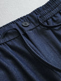 Drawstring elastic waist loose thin imitation denim drape thin straight mopping pants wide leg women's pants casual pants L630