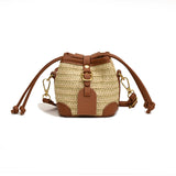 KKBOXLY 2025 Korean version contrasting color fashion bucket bag women's popular new trend versatile casual shoulder bag premium texture messenger bag