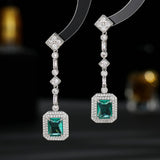 2025 S925 silver needle light luxury high-end earrings trendy fashion atmosphere banquet dress with long modified face earrings