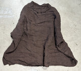 2025  23/6 Movie/Literary and retro texture yarn-dyed linen pullover stand-up collar buckle loose shoulder shirt