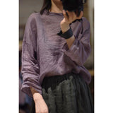 2025    22/6 small master, literary and retro light and casual pullover, one-word collar summer sunscreen ramie shirt