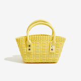 KKBOXLY 2025 PVC Barbie jelly bag fashionable versatile woven vegetable basket dirt-resistant and easy to wash summer women's handbag customization