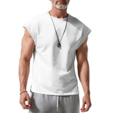 KKBOXLY 2025 24 2025 trade hot-selling men's clothing summer new sleeveless t-shirt youth casual loose solid color thin vest t-shirt men
