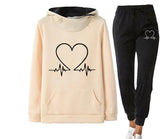 2025KKBOXLY  New men's and women's printed sweater set autumn and winter pullover hoodie sports suit casual jogging transportation