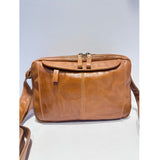 Pillow bag New genuine leather retro women's bag  style small square bag women's vegetable tanned cowhide crossbody shoulder bag 23028